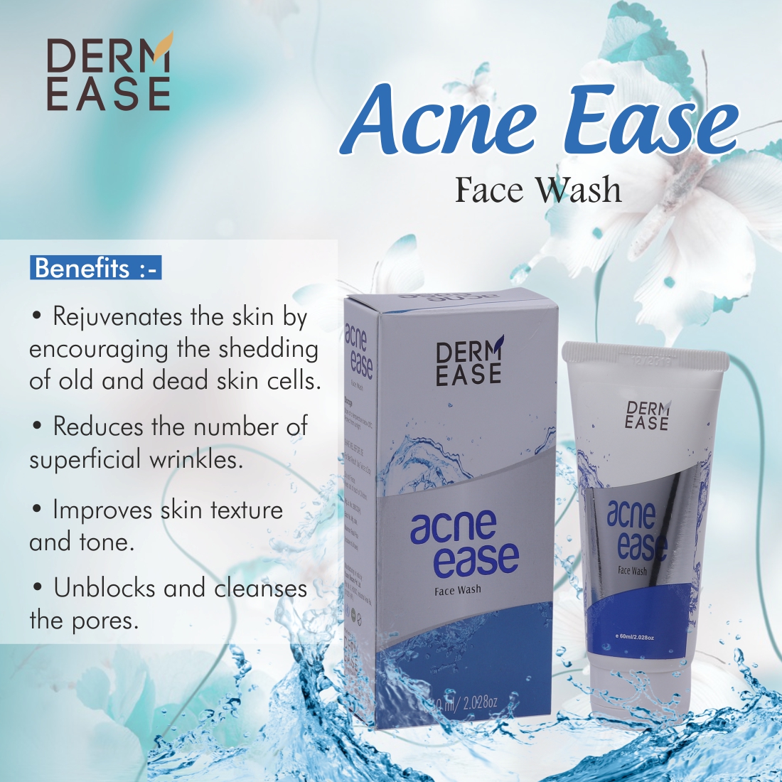 DERM EASE Acne Ease Face Wash Combo